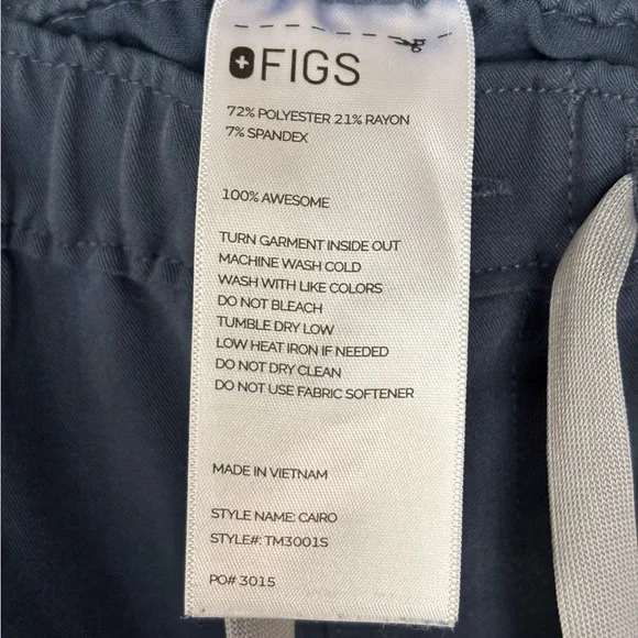 FIGS Scrubs Set Men’s Leon Top Cairo Cargo Pants Dark Blue EUC Size Small - Picture 4 of 11